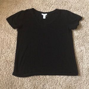 Black V-Neck Shirt